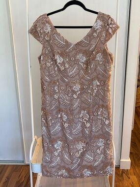 Alex Evenings | Lace & Sequinned Embroidered Dress
